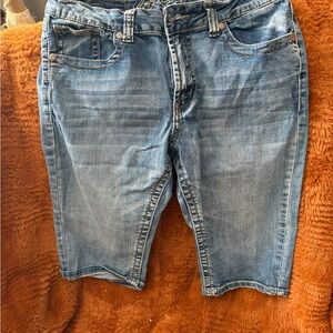 Womens Blue Denim Shorts